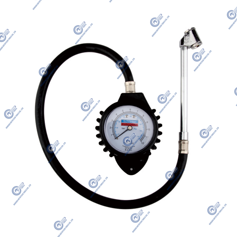 AG-02 Tire Gauge, Dual Head, Dial Gauge with Hose