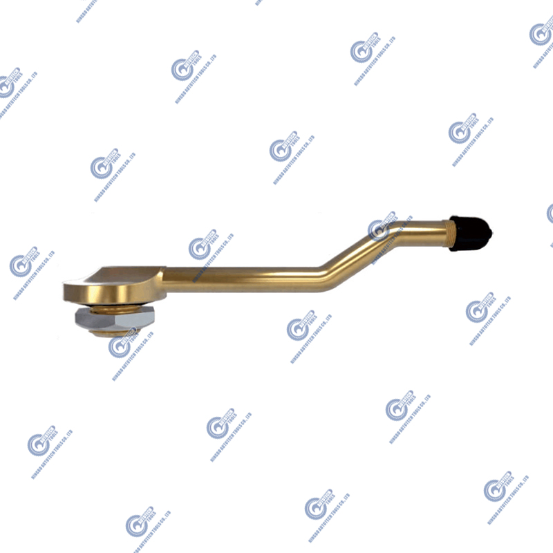 Double bend mental clamp-in valves