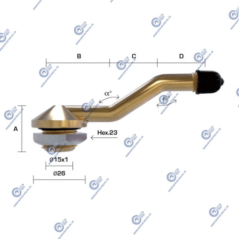 Triple bend clamp-in valves