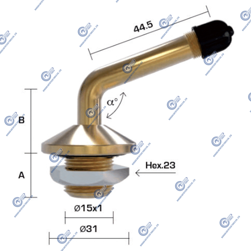 Single bend clamp-in valves