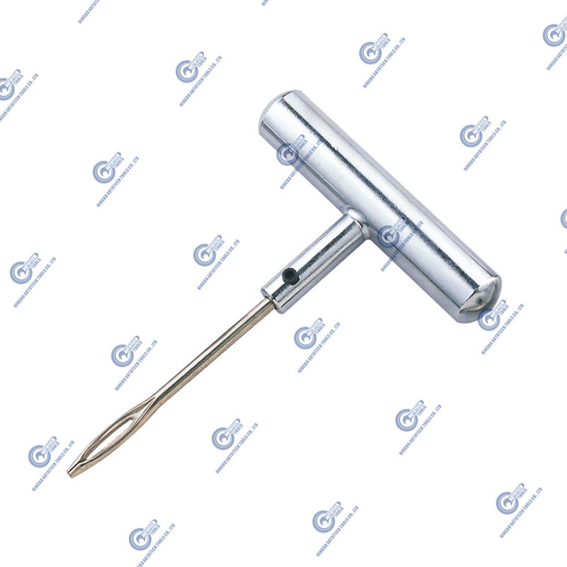 TRT-11H Split Eye Needle with T-Handle End Slot, Chrome